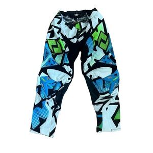 Women’s Graphic motorcross Pants in Blue & Green